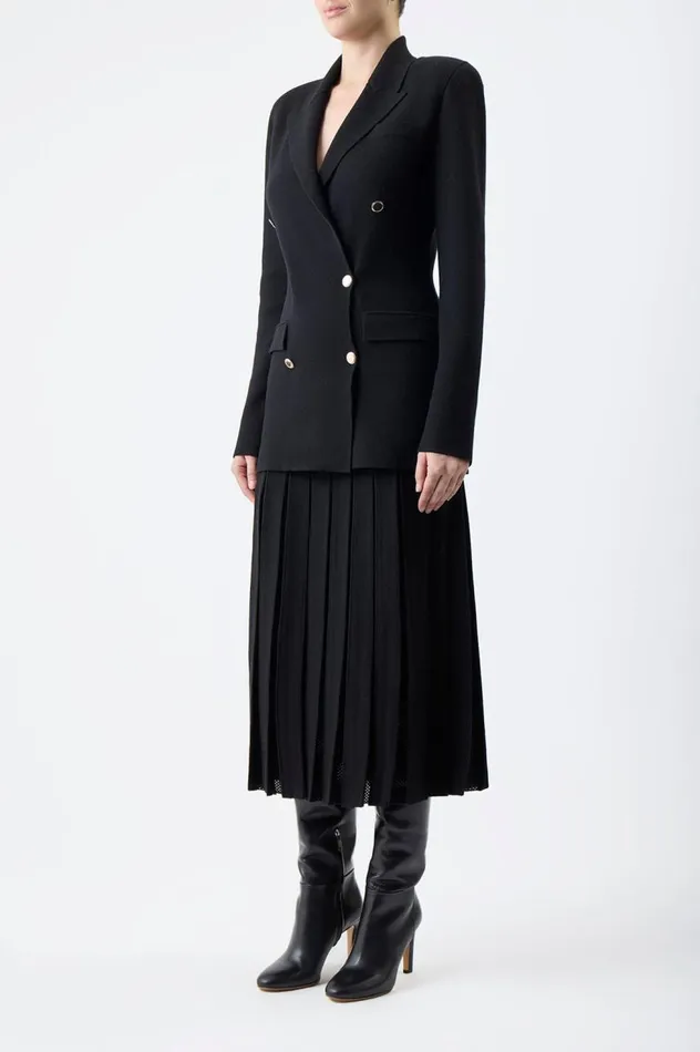 Women Jackets and Coats Gabriela Hearst Bowen Knit Jacket In Black Wool