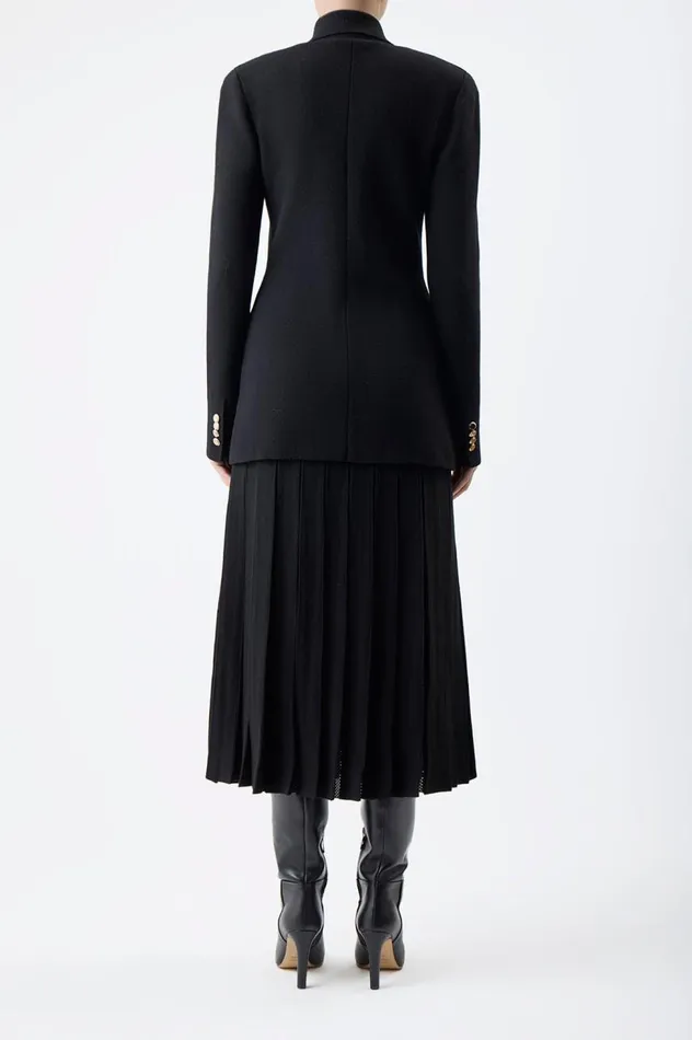 Women Jackets and Coats Gabriela Hearst Bowen Knit Jacket In Black Wool