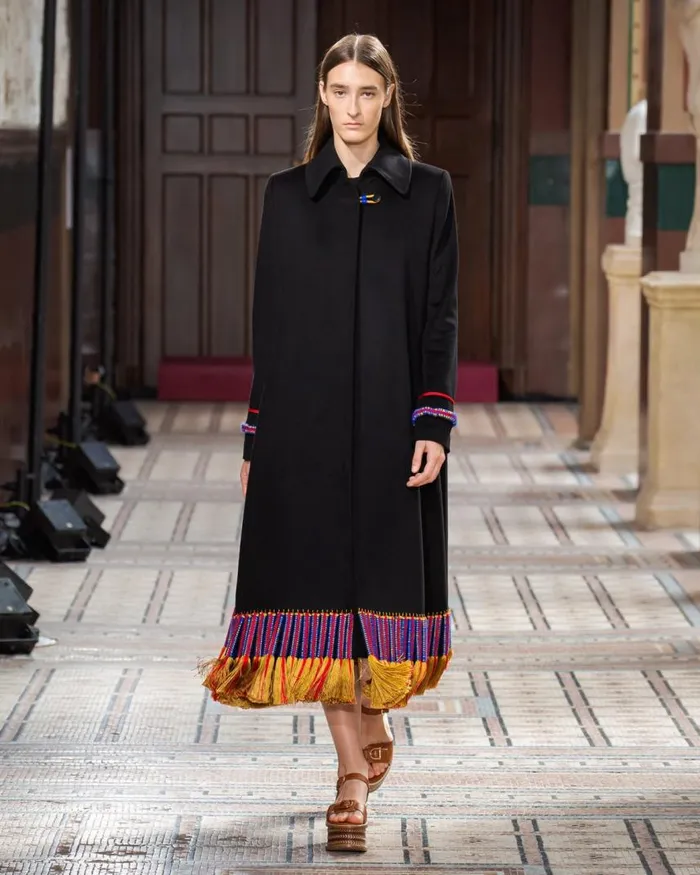 Women Jackets and Coats Gabriela Hearst Matrona Coat In Black Lightweight Cashmere