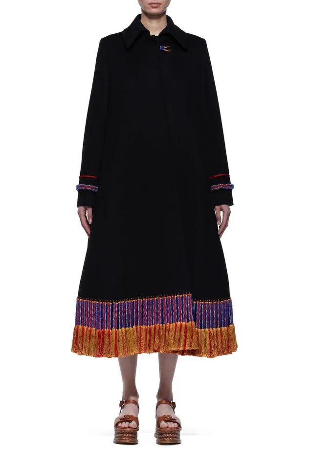 Women Jackets and Coats Gabriela Hearst Matrona Coat In Black Lightweight Cashmere