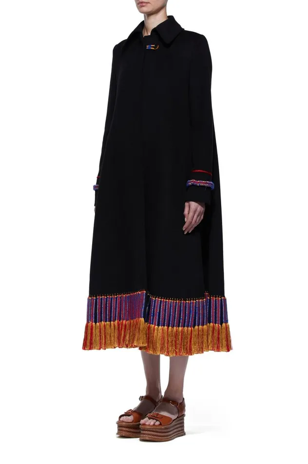 Women Jackets and Coats Gabriela Hearst Matrona Coat In Black Lightweight Cashmere