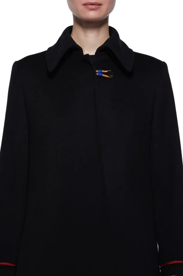Women Jackets and Coats Gabriela Hearst Matrona Coat In Black Lightweight Cashmere