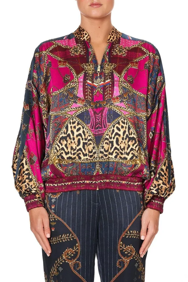 Women Jackets Camilla Bomber Jacket With Dolman Sleeve Dining Hall Darling