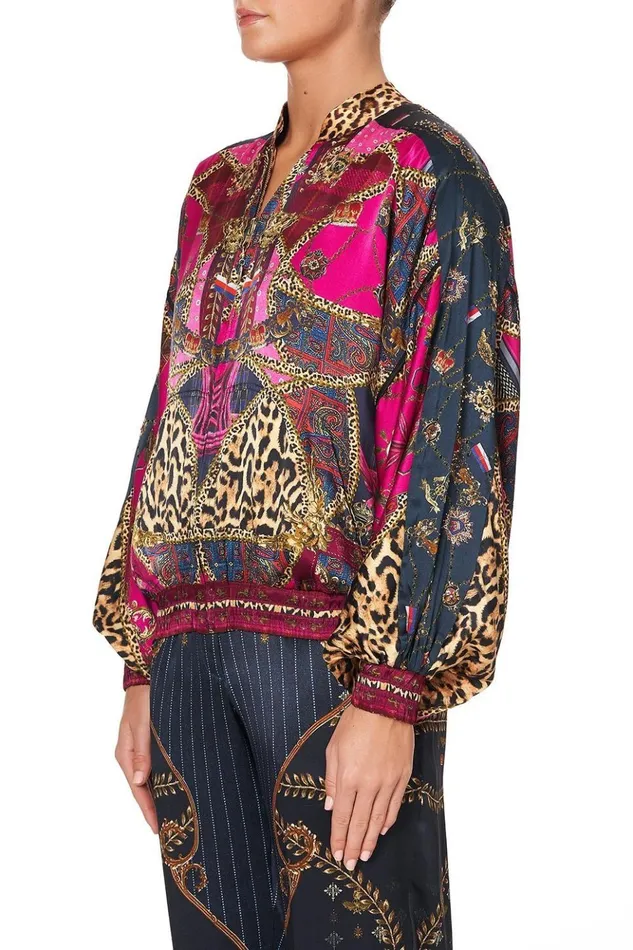Women Jackets Camilla Bomber Jacket With Dolman Sleeve Dining Hall Darling