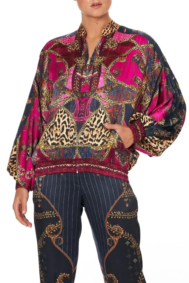 Women Jackets Camilla Bomber Jacket With Dolman Sleeve Dining Hall Darling
