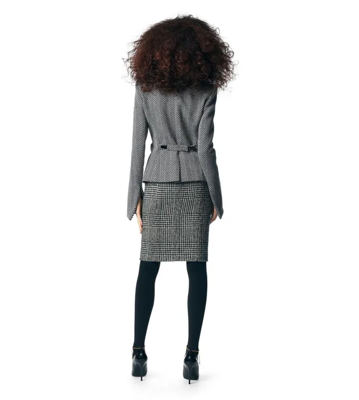 Women Jackets Tom Ford Wool Double Breasted Fitted Jacket Blackwhite Women Jackets Tom Ford Wool Double Breasted Fitted Jacket Blackwhite
