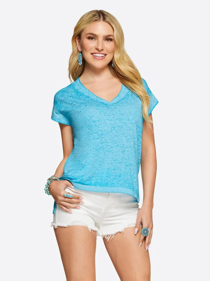 Women Jalin Tee In Methyl Blue Jessica Simpson Tops and Tees