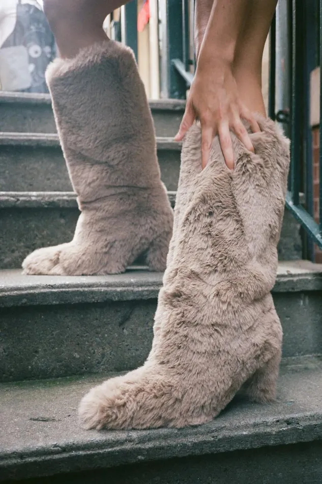 Women Jeffrey Campbell Knee High Fuzzie