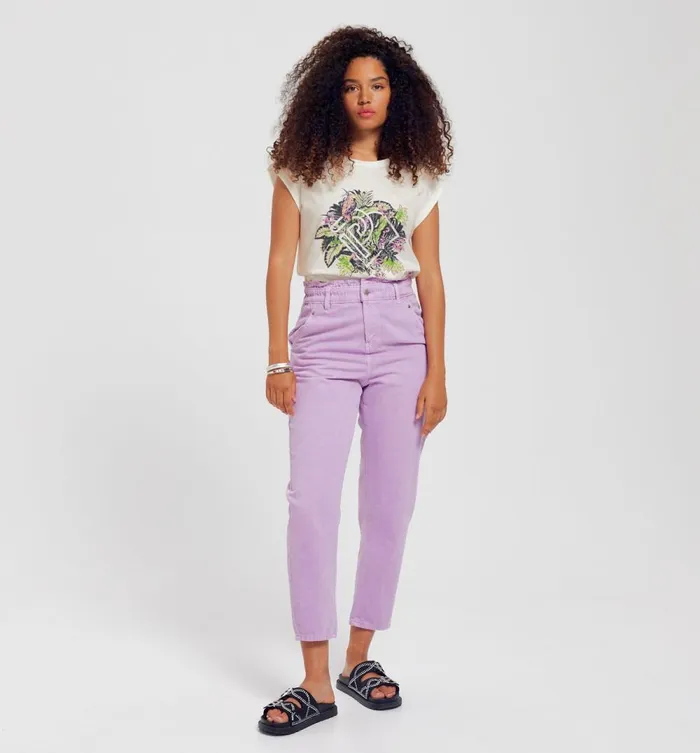 Women Jungle Motif TShirt 8211 Ecru Print Promod Tops Women Jungle Motif TShirt 8211 Ecru Print Promod Tops