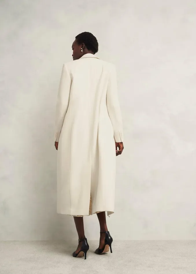 Women Juniper Wool Coat Ivory Hobbs Coats and Jackets