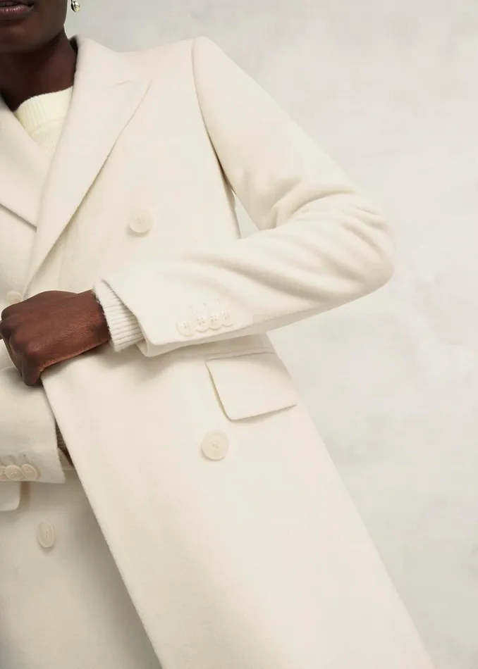 Women Juniper Wool Coat Ivory Hobbs Coats and Jackets