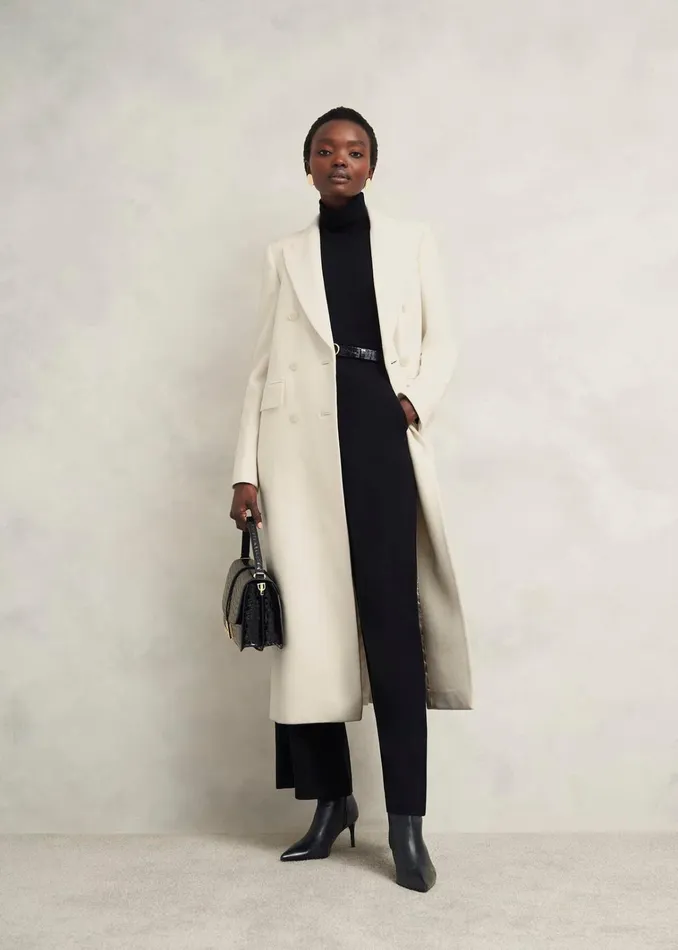 Women Juniper Wool Coat Ivory Hobbs Coats and Jackets