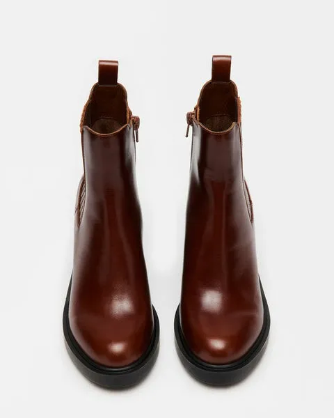 Women KAYDEN BROWN LEATHER Brown Leather Steve Madden Boots and Booties