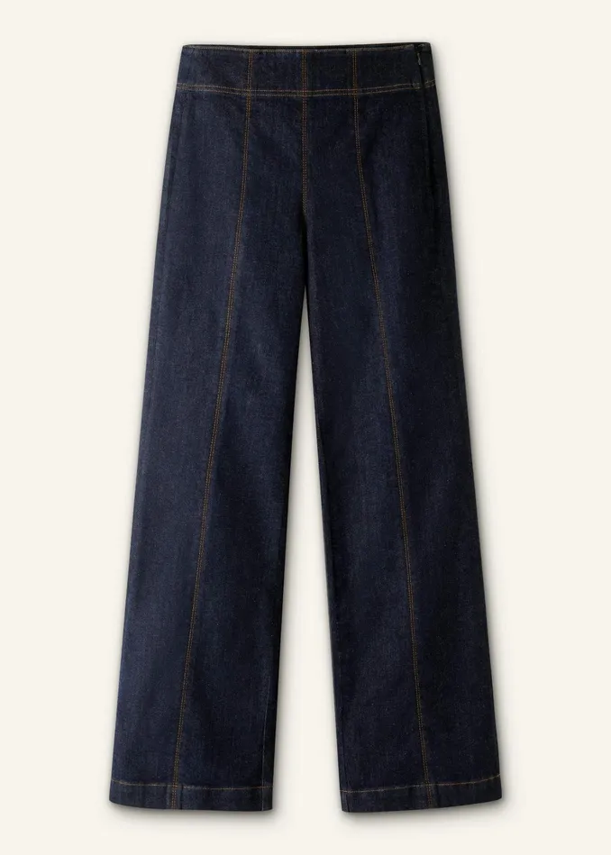 Women Kick Flare Travel Jean Dark Wash MEEM