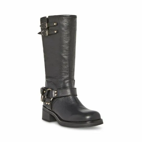 WomenKids039 ASTOR BLACK LEATHER Black Leather Steve Madden Boots and Booties WomenKids039 ASTOR BLACK LEATHER Black Leather Steve Madden Boots and Booties