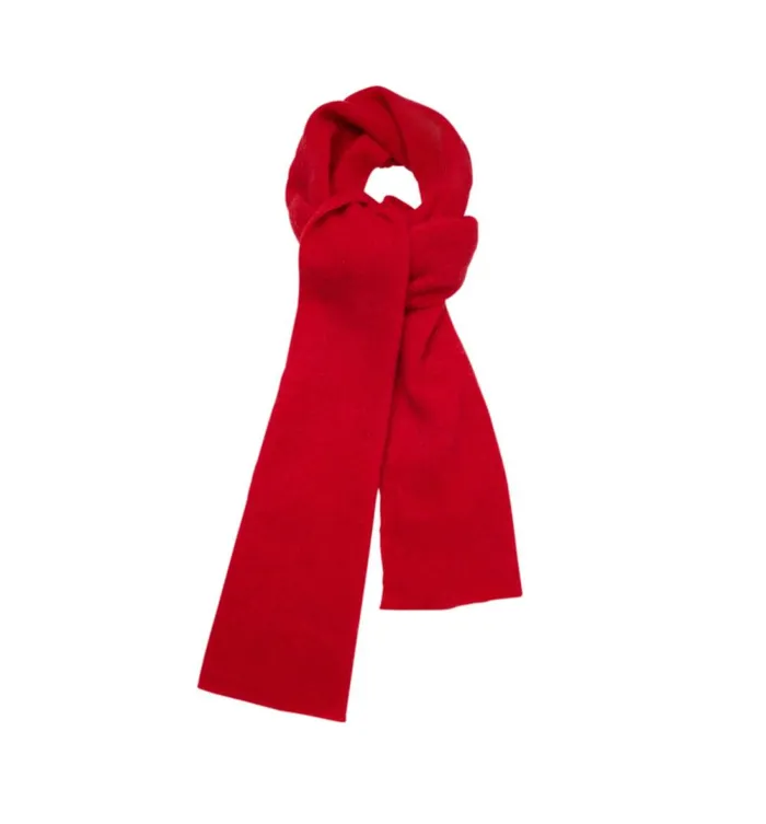 Women Knit Scarf With Alpaca 8211 Red Promod Scarves Women Knit Scarf With Alpaca 8211 Red Promod Scarves