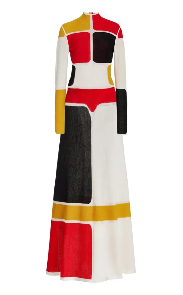 Women Knitwear Gabriela Hearst Aldor Knit Dress In Multi Merino Wool Cashmere