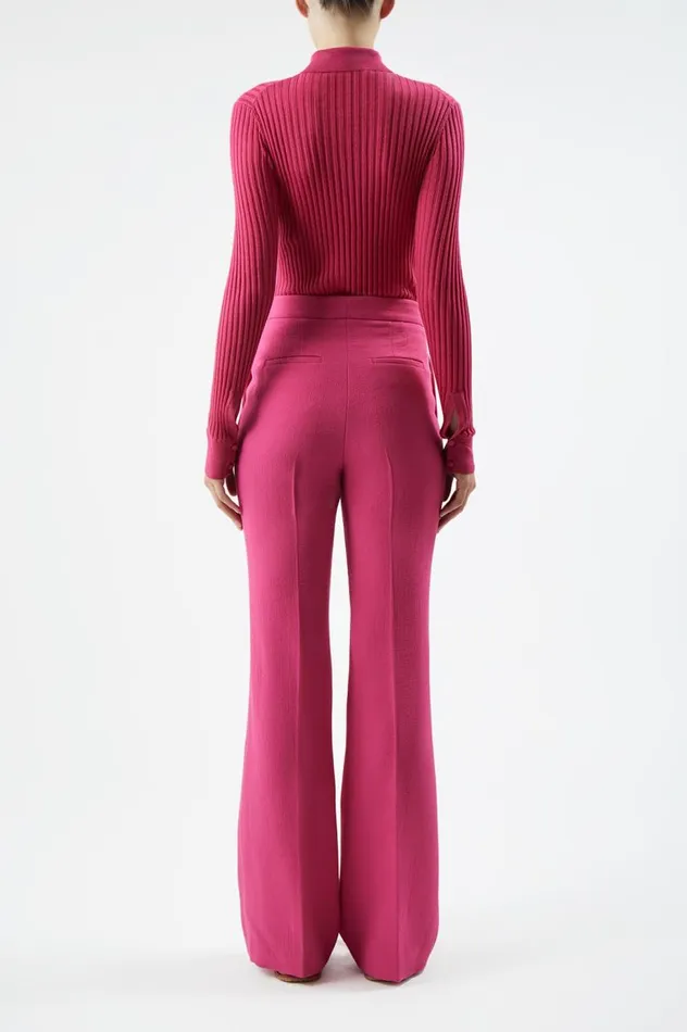 Women Knitwear Gabriela Hearst Cavalieri Knit Shirt In Fuchsia Cashmere Silk