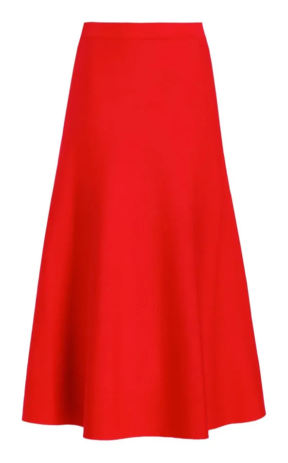 Women Knitwear Gabriela Hearst Freddie Knit Skirt In Red Topaz Merino Wool Cashmere