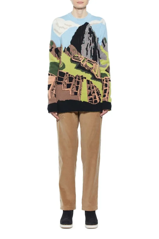 Women Knitwear Gabriela Hearst Ines Knit Sweater In Machu Picchu Cashmere