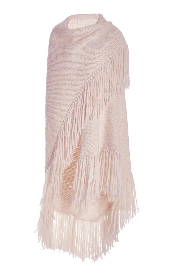 Women Knitwear Gabriela Hearst Lauren Knit Wrap In Rose Quartz Welfat Cashmere