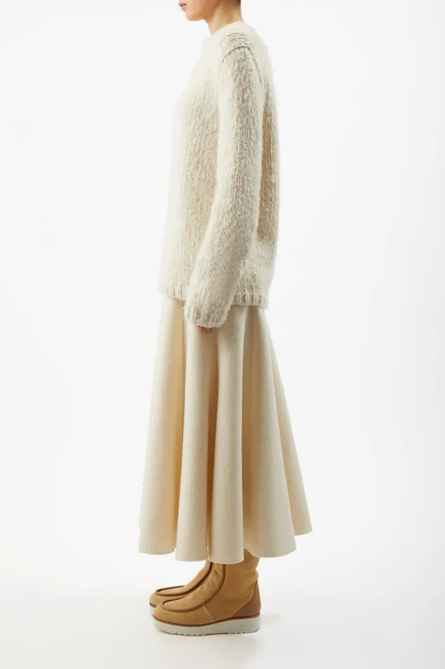 Women Knitwear Gabriela Hearst Lawrence Knit Sweater In Ivory Welfat Cashmere