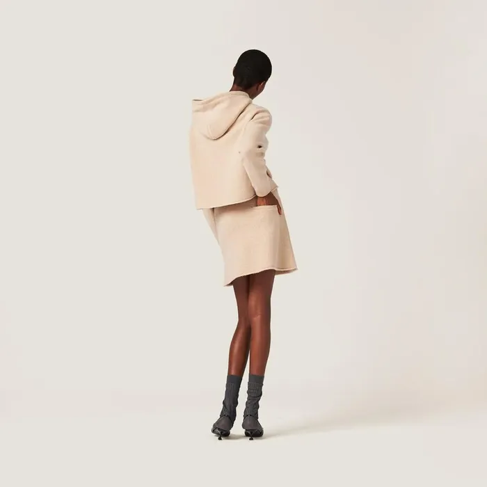 Women Knitwear Miu Miu Wool And Cashmere Skirt Sand Beige Women Knitwear Miu Miu Wool And Cashmere Skirt Sand Beige