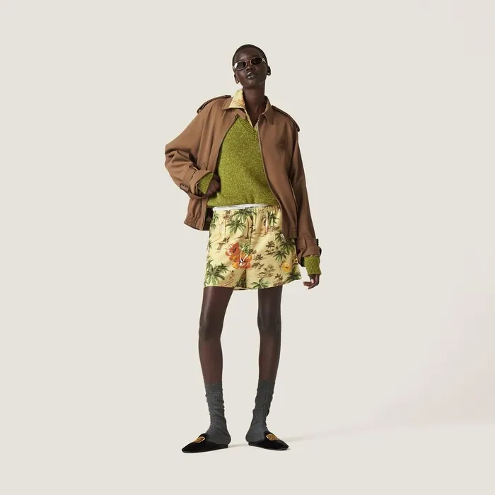 Women Knitwear Miu Miu Wool And Cashmere Sweater Fern Green Women Knitwear Miu Miu Wool And Cashmere Sweater Fern Green