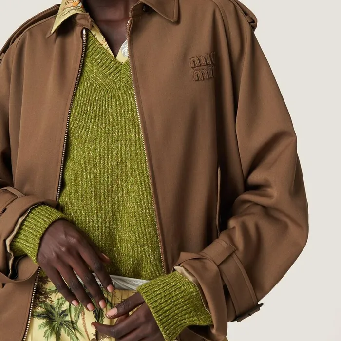 Women Knitwear Miu Miu Wool And Cashmere Sweater Fern Green Women Knitwear Miu Miu Wool And Cashmere Sweater Fern Green