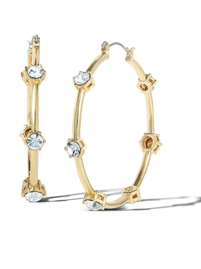 Women Large Hoop Crystal Earrings Jessica Simpson Earrings