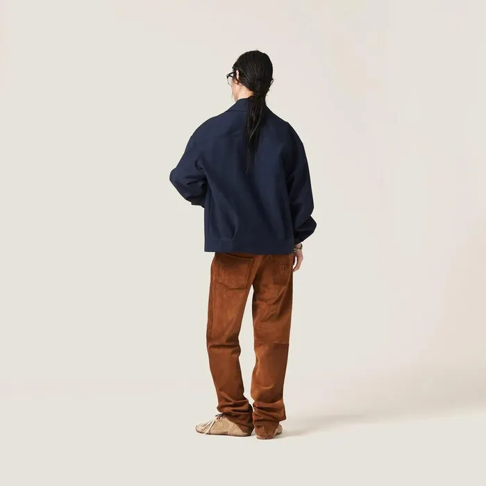Women Leather Miu Miu Suede Pants Cinnamon Women Leather Miu Miu Suede Pants Cinnamon