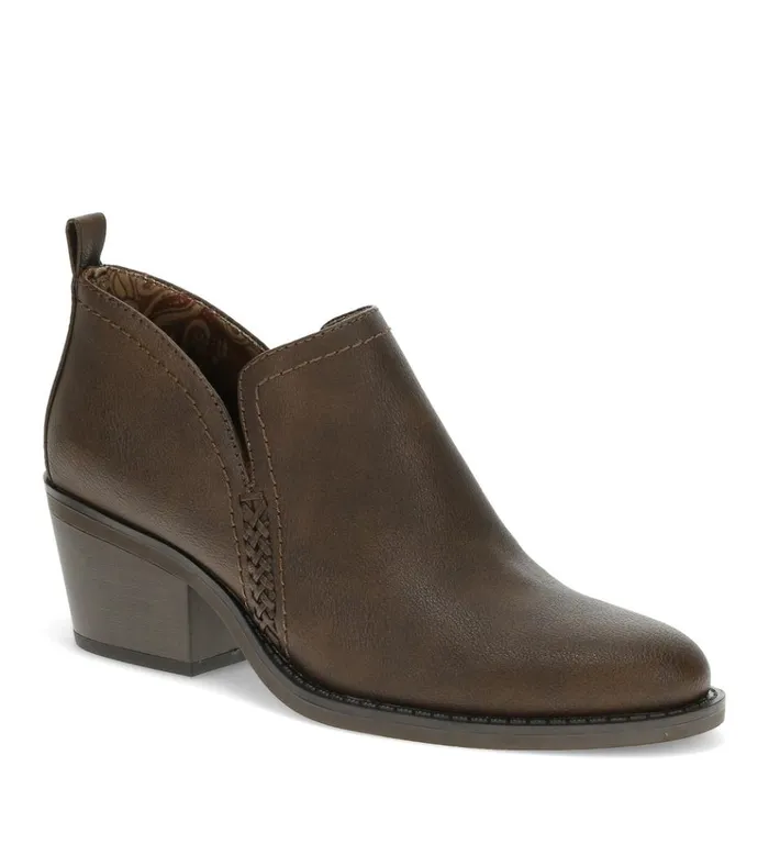 Women Lidian Ankle Bootie Dark Brown Baretraps Booties
