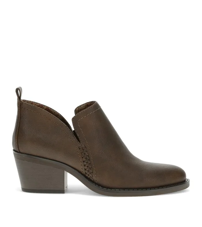 Women Lidian Ankle Bootie Dark Brown Baretraps Booties