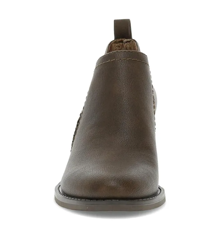 Women Lidian Ankle Bootie Dark Brown Baretraps Booties