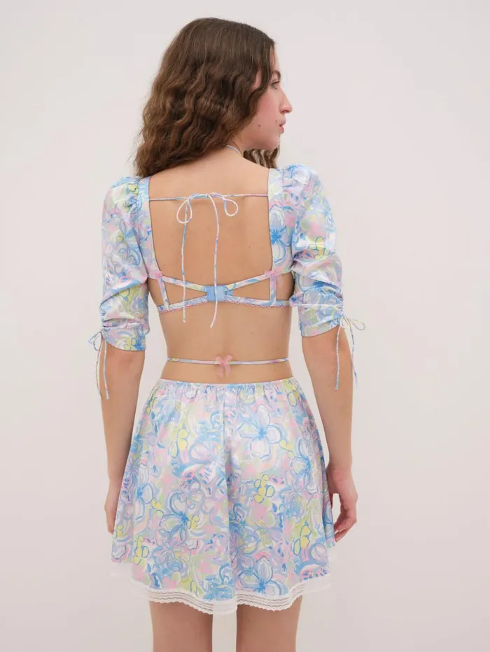 Women Lingerie For Love and Lemons Midsummer Floral Top Blue Women Lingerie For Love and Lemons Midsummer Floral Top Blue