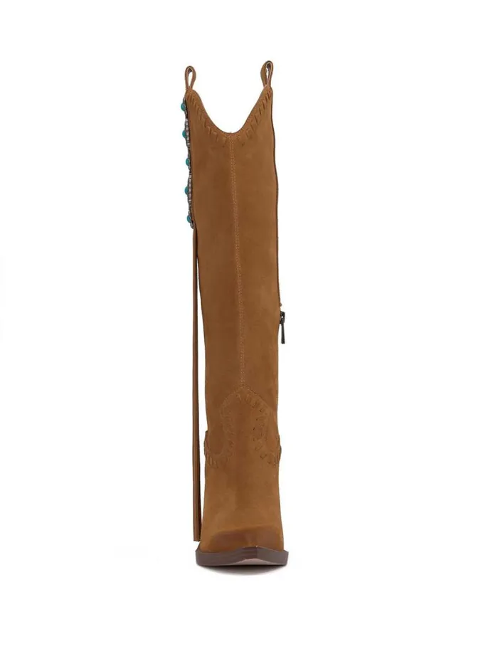 Women Lisabeth Western Tassel Boot In Brown Sugar Jessica Simpson Boots and Booties