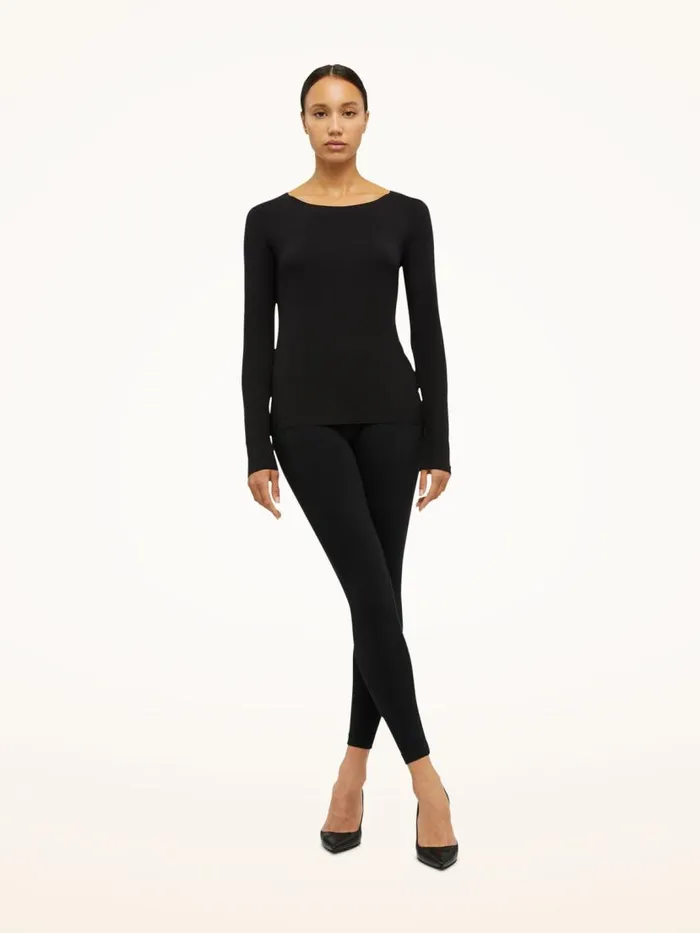 Women Longsleeved Tops Wolford Aurora Pure Pullover Black