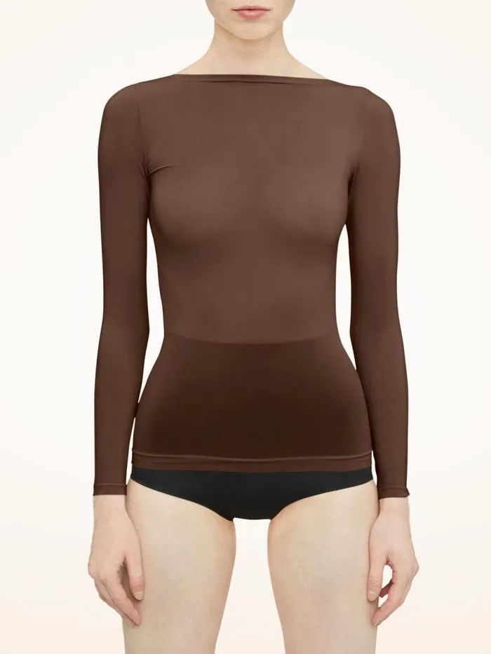 Women Longsleeved Tops Wolford Buenos Aires Top Long Sleeves Umber