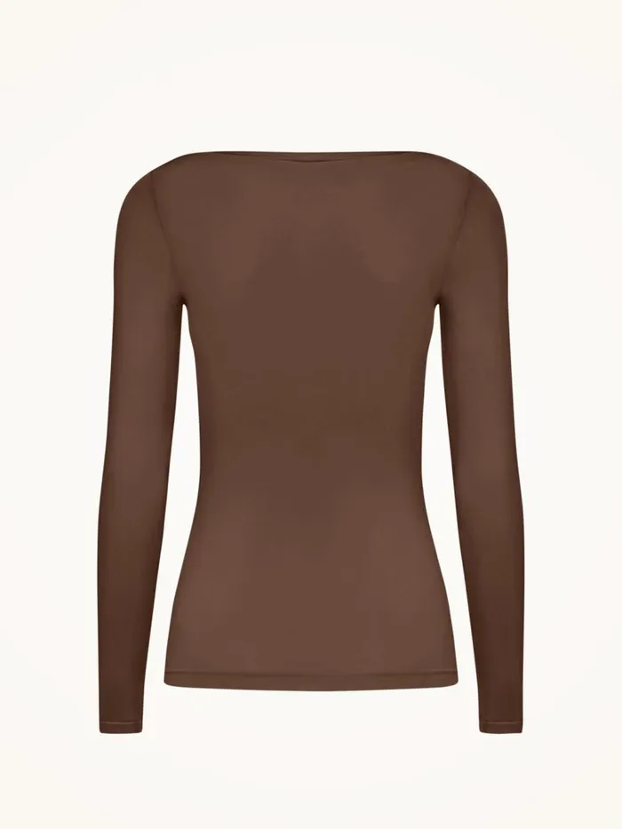 Women Longsleeved Tops Wolford Buenos Aires Top Long Sleeves Umber