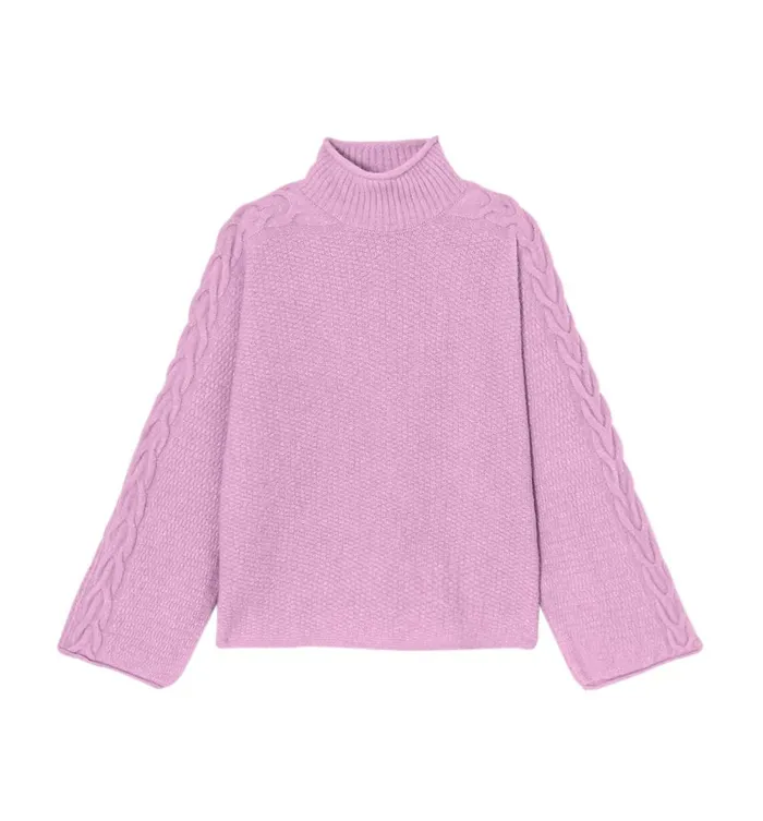 Women Loose RaisedNeckline Jumper 8211 Lilac Promod Jumpers And Cardigans Women Loose RaisedNeckline Jumper 8211 Lilac Promod Jumpers And Cardigans