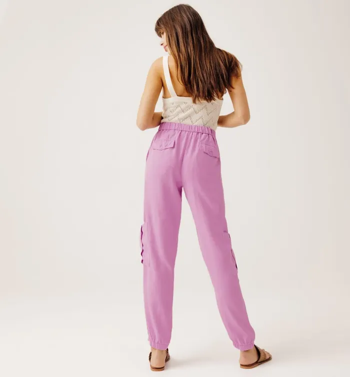 Women Lyocell Cargo Trousers 8211 Lilac Promod Trousers Women Lyocell Cargo Trousers 8211 Lilac Promod Trousers
