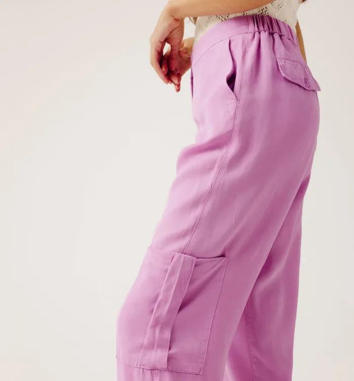 Women Lyocell Cargo Trousers 8211 Lilac Promod Trousers Women Lyocell Cargo Trousers 8211 Lilac Promod Trousers