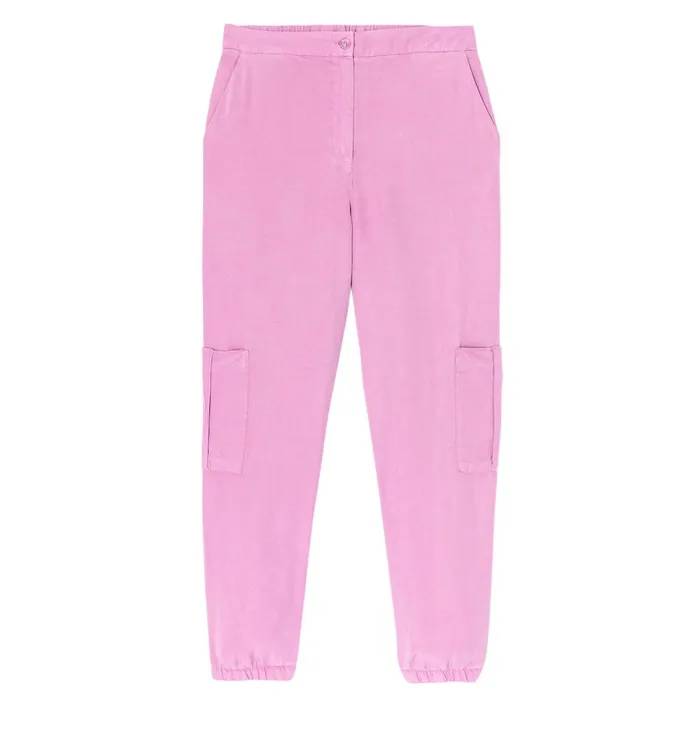 Women Lyocell Cargo Trousers 8211 Lilac Promod Trousers Women Lyocell Cargo Trousers 8211 Lilac Promod Trousers