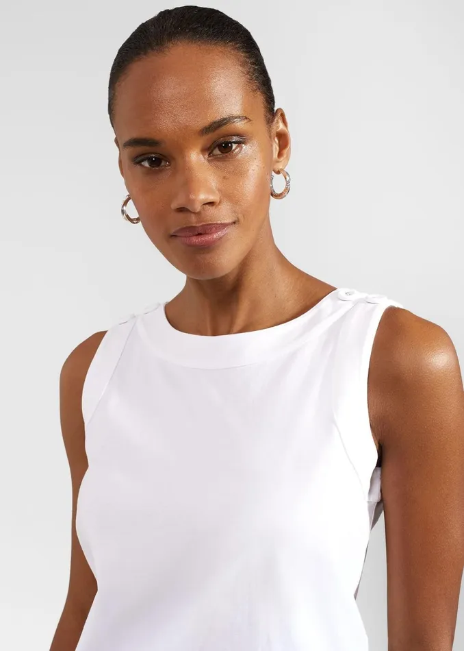 Women Maddy Cotton Top White Hobbs Tops