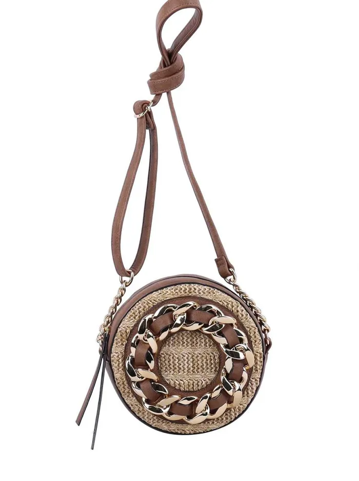 Women Maison Circle Crossbody In Straw Natural Jessica Simpson Crossbody