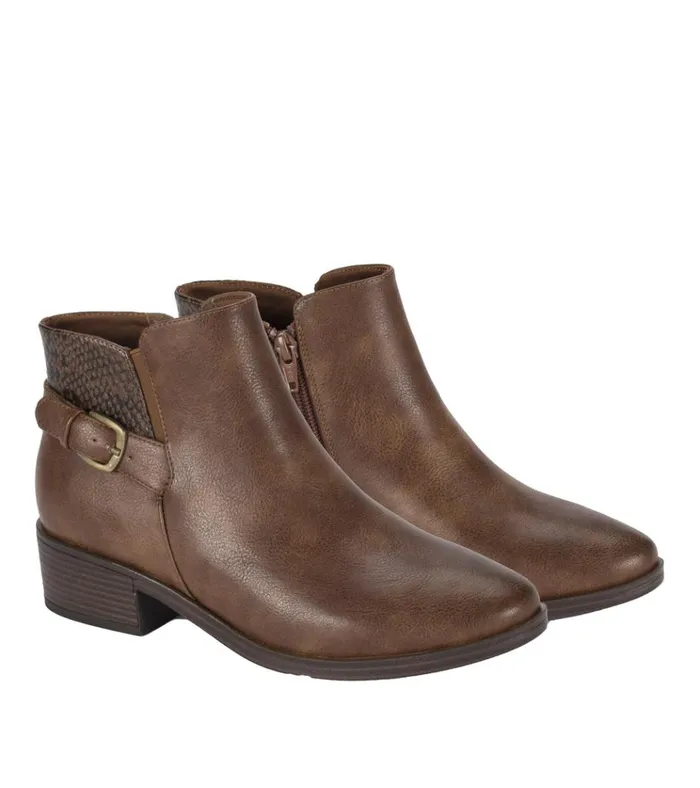 Women Marconi Bootie Brush Brown Snake Baretraps Booties
