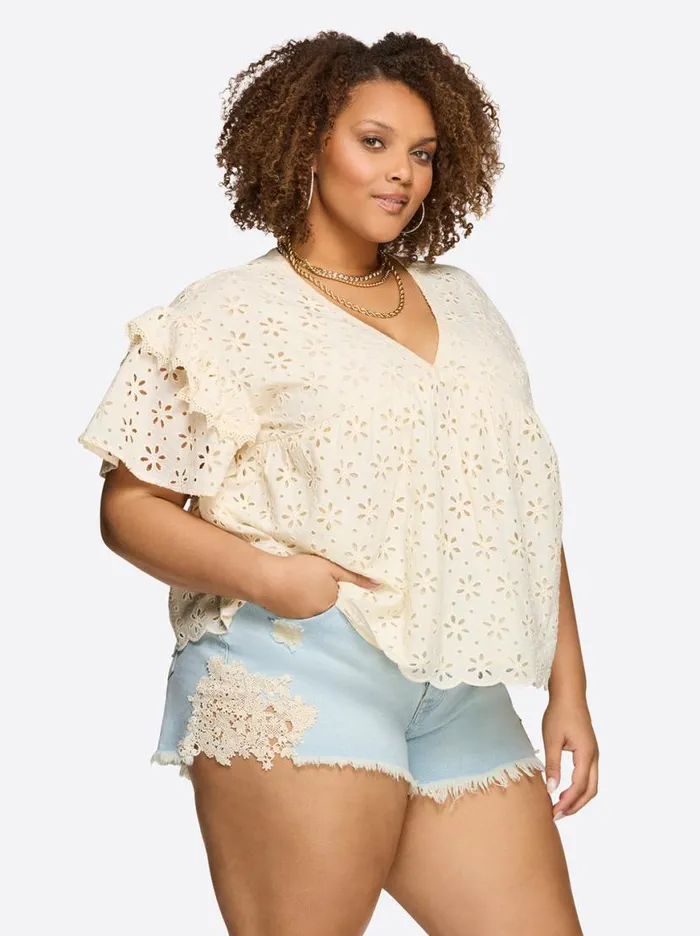 Women Mareike Top In Parchment Jessica Simpson Tops and Tees