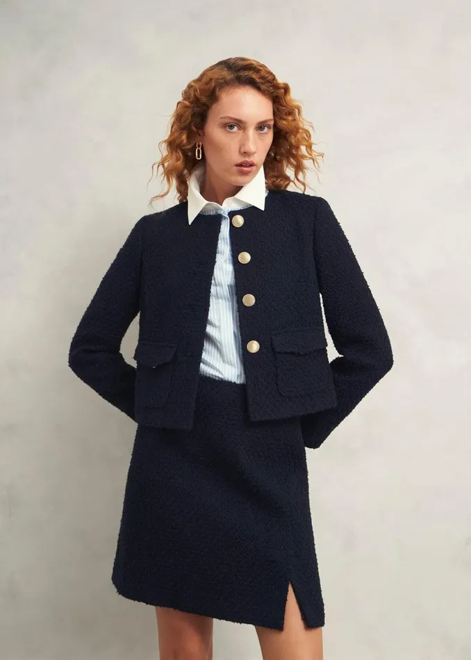 Women Marie Jacket With Wool Navy Hobbs Suits and CoOrds