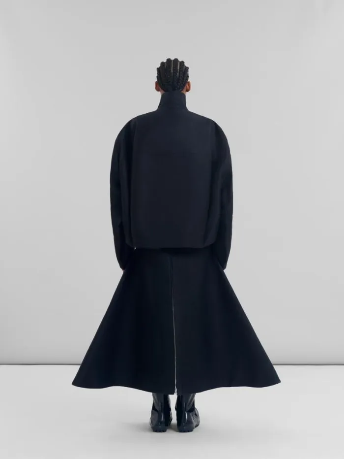 Women Marni Coats and Jackets Black Organic Cotton Padded Jacket