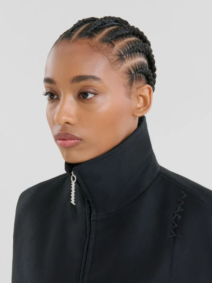 Women Marni Coats and Jackets Black Organic Cotton Padded Jacket